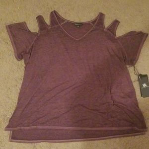NWT Rock & Republic Strappy Cold Shoulder Tee